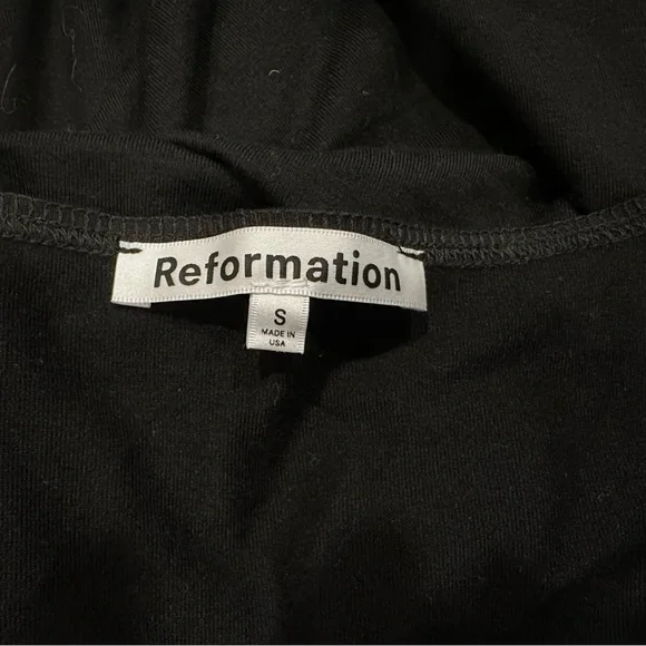 REFORMATION Harlyn Black Cut Out Short Sleeve Maxi Dress Small S NWOT - Picture 6 of 8